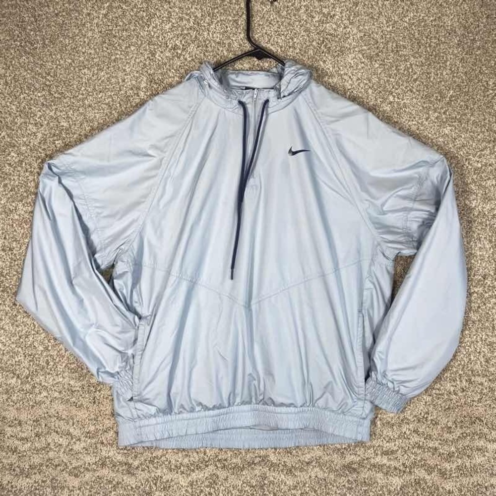 Nike SB Shield Mens Medium Skate Jacket Blue Hooded Windbreaker Full Zip